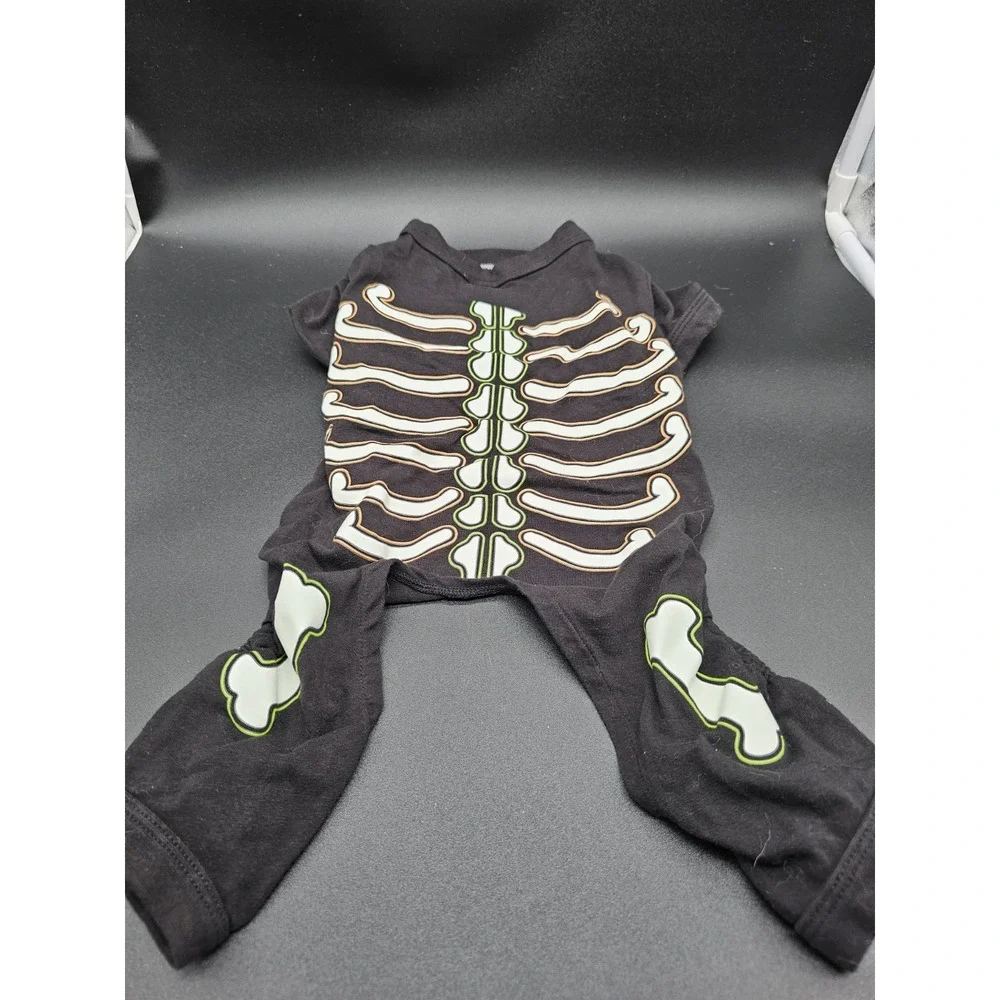 Glow In‎ The Dark Dog Skeleton Costume Small Dog Costume
